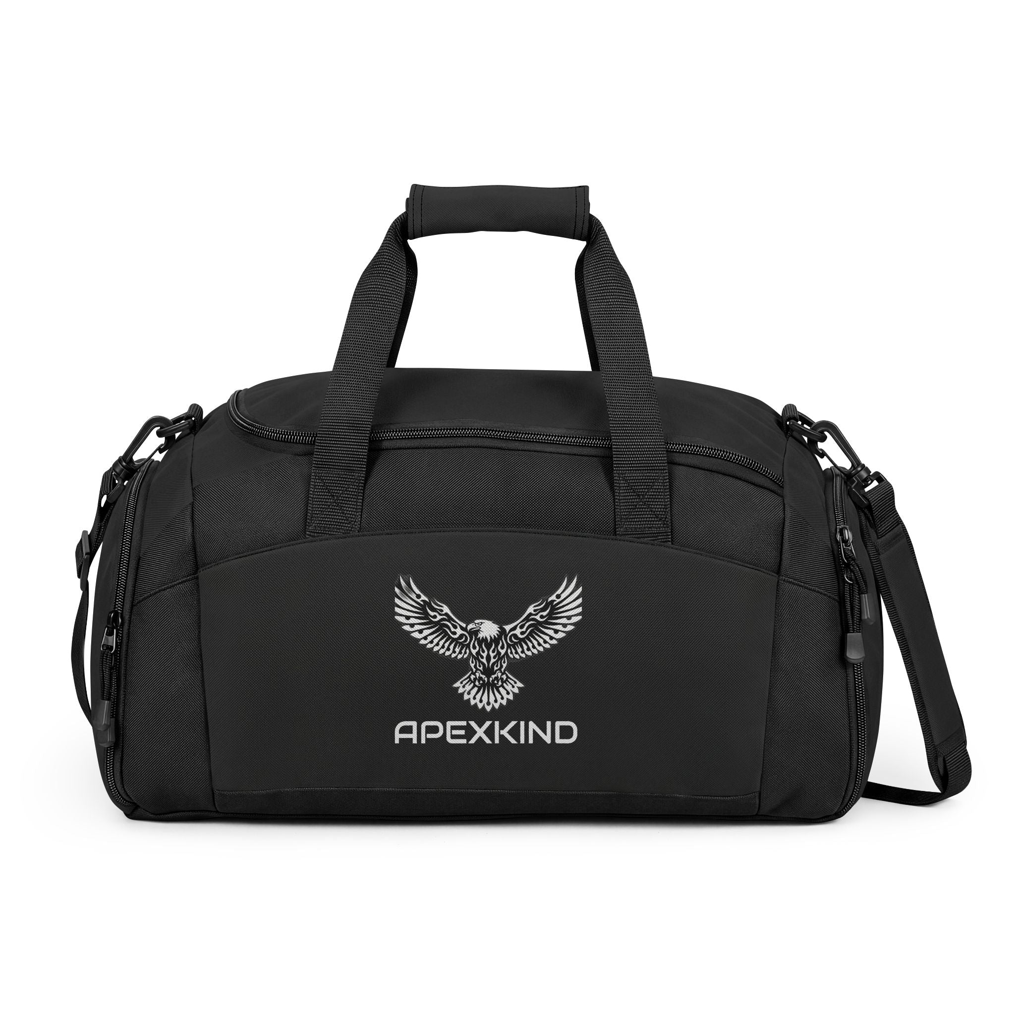 ApexKind Eagle Gym Bag – Embroidered Workout Duffel – Apexkind