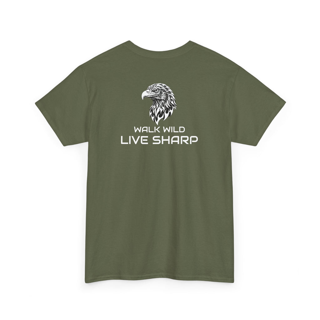 ApexKind Eagle Tee — Motivational Graphic Shirt (“Walk Wild Live Sharp”)
