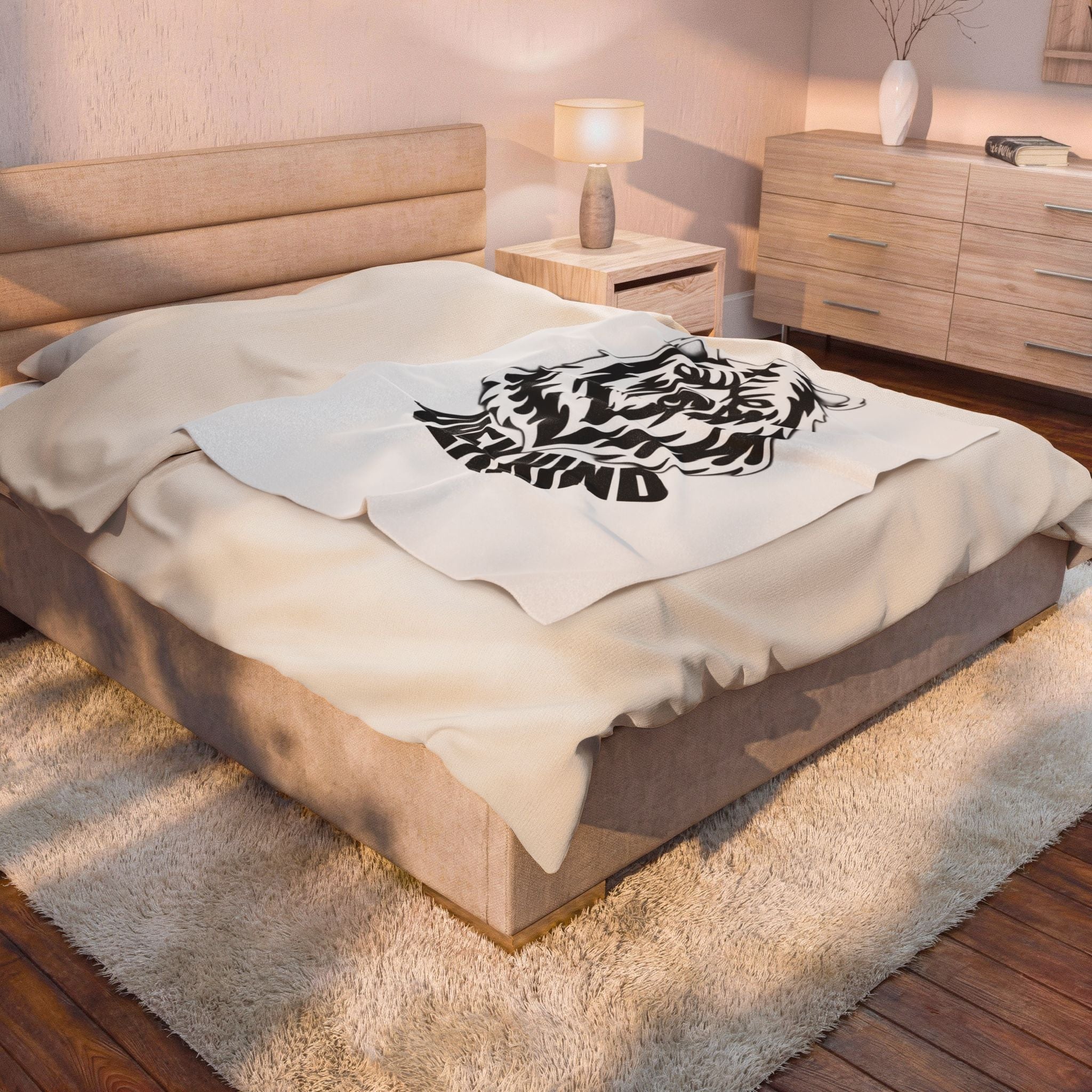 Apex Spirit Grizzly Plush Blanket — APEXXKIND Velveteen Throw