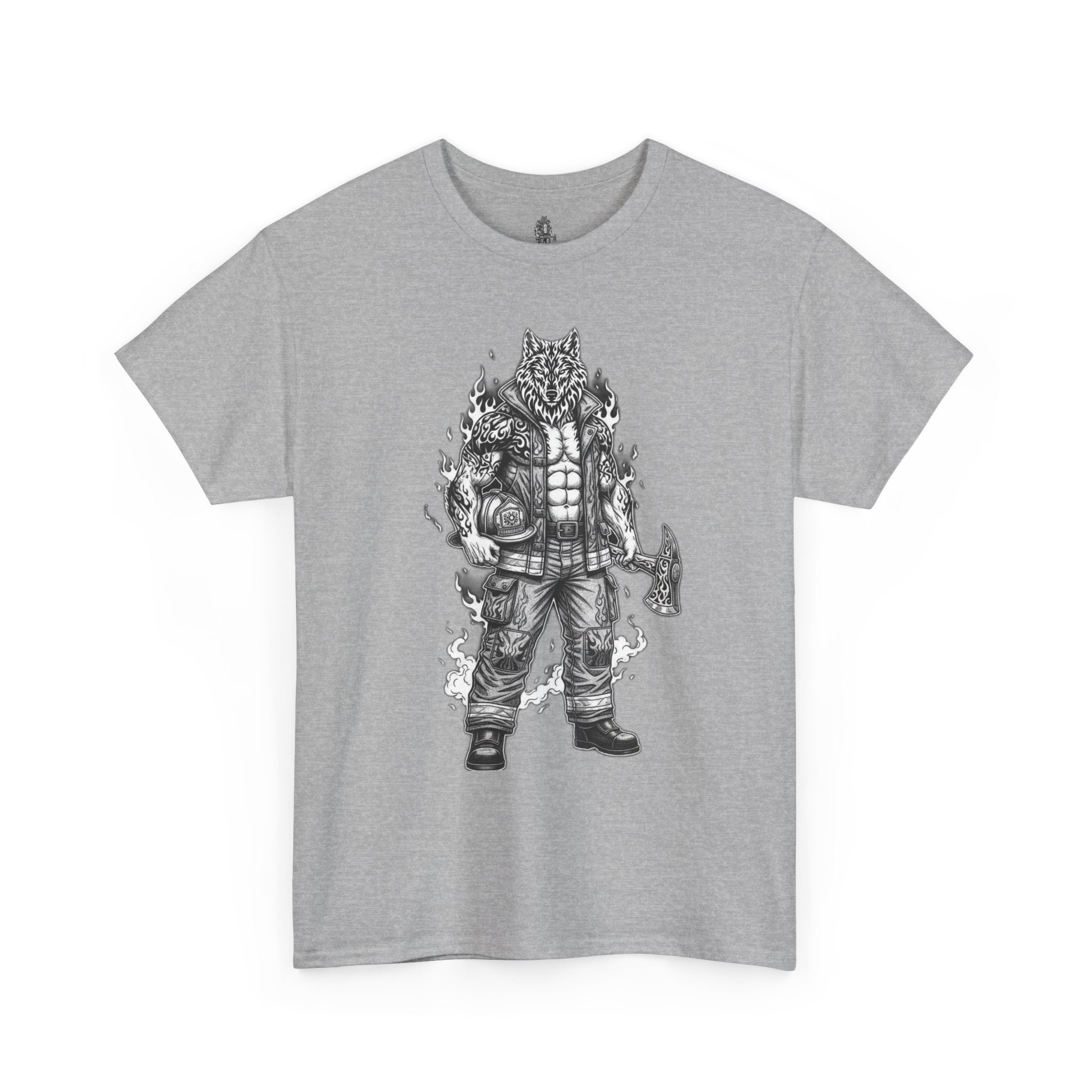 Wolf Firefighter T-Shirt —  Firefighter Graphic Tee