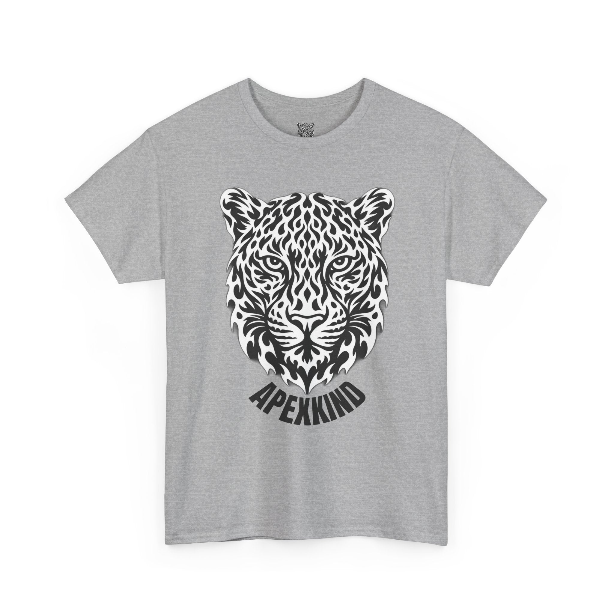 JAGUAR Head Graphic Tee — 'APEXKIND' Tribal Animal T-Shirt
