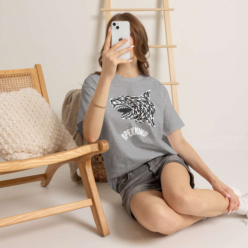 Tribal Flame Shark T-Shirt — "Apexkind" Tribal Shark Design