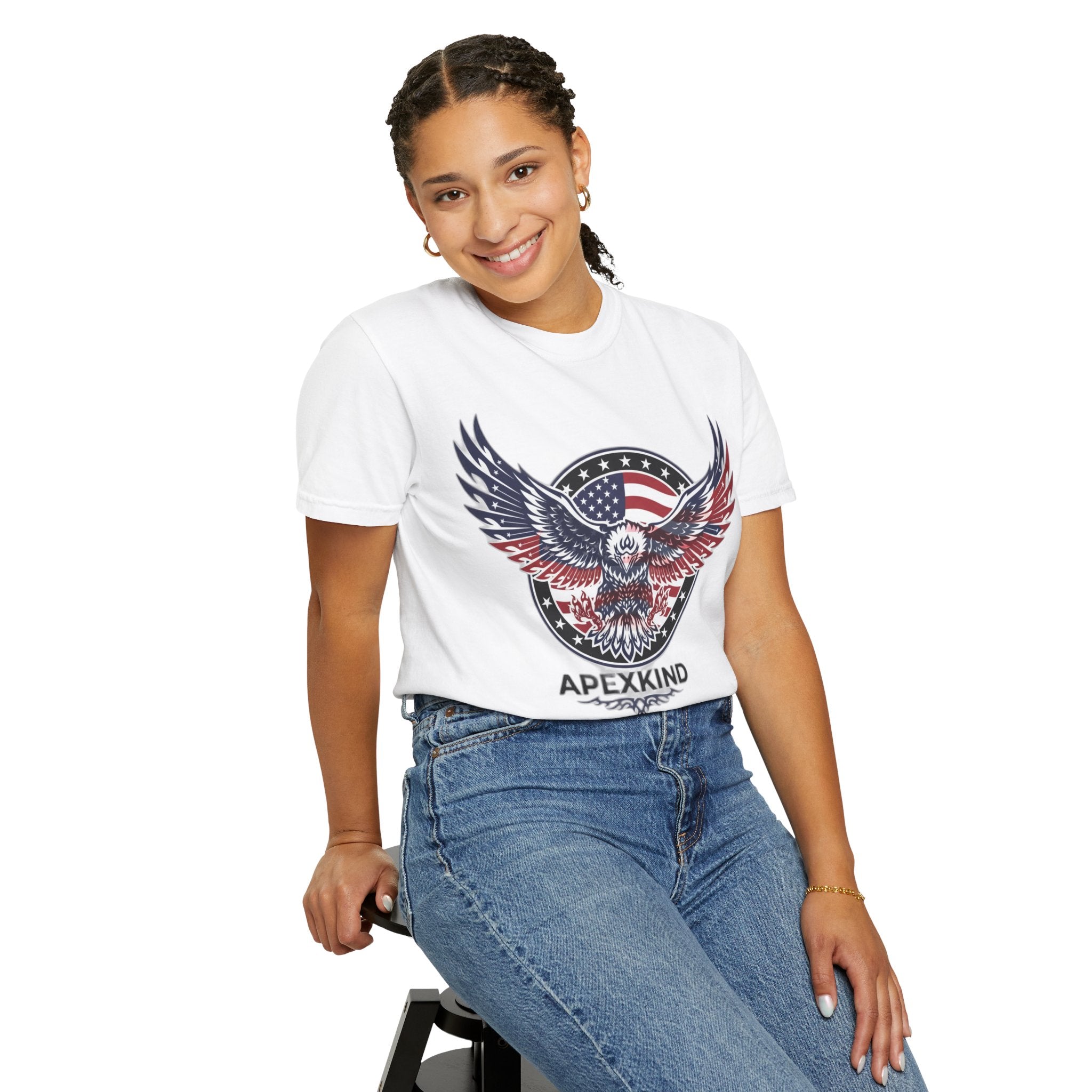 Patriotic Eagle T-Shirt — 'APEXKIND' Americana Graphic Tee