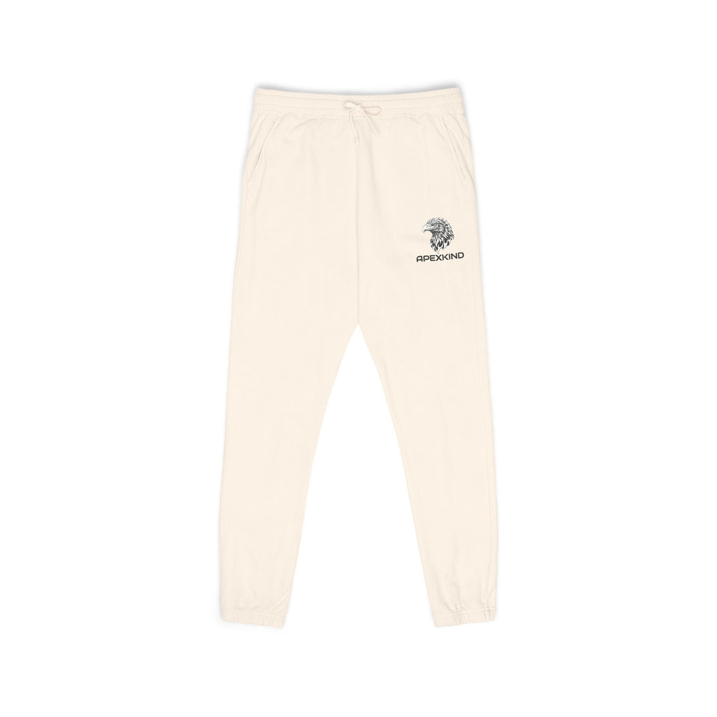 Tree Logo Fleece Sweatpants — Cream Garment-Dyed Joggers