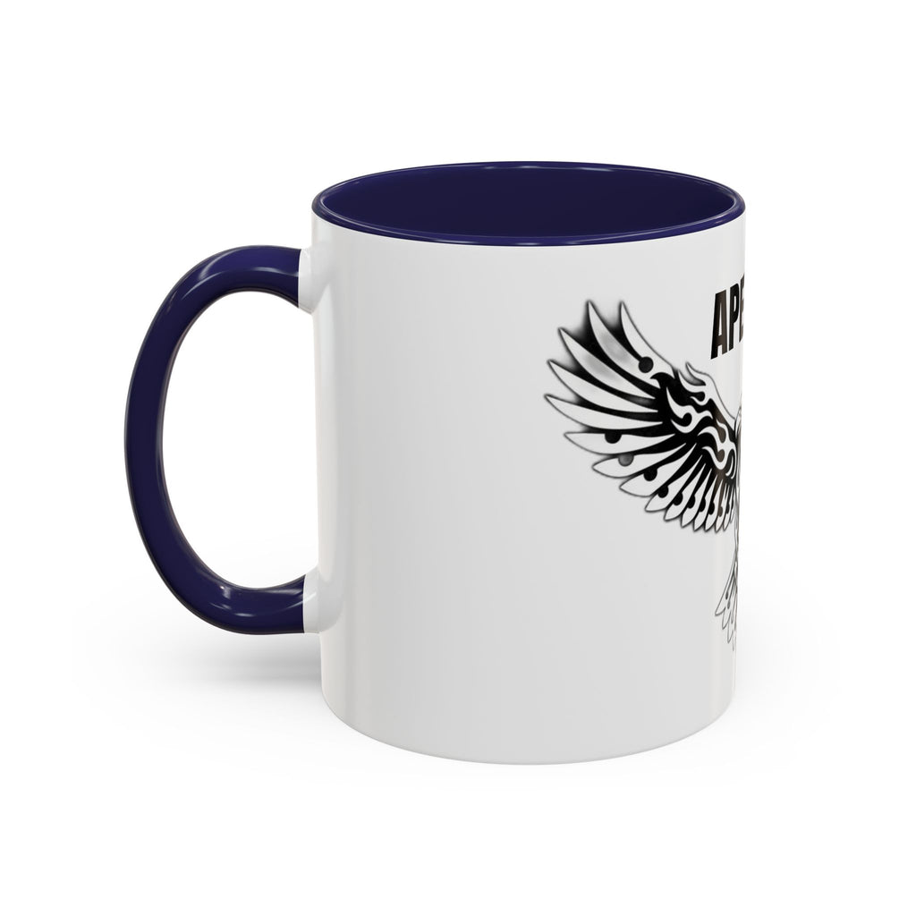 Tribal Eagle Accent Coffee Mug — Black Interior & Handle (11/15 oz)