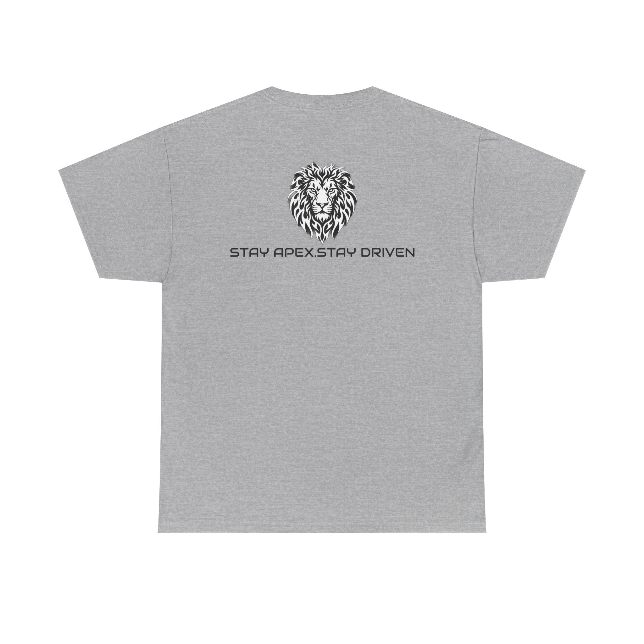 ApexKind Lion T-Shirt — Motivational Graphic Tee with Lion Emblem and “APEXKIND” Branding