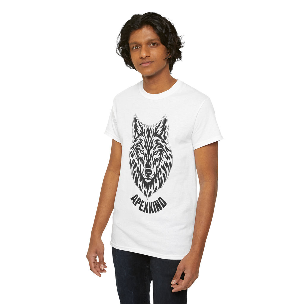 Wolf Head T-Shirt — 'Apexkind' Tribal Wolf Graphic Tee