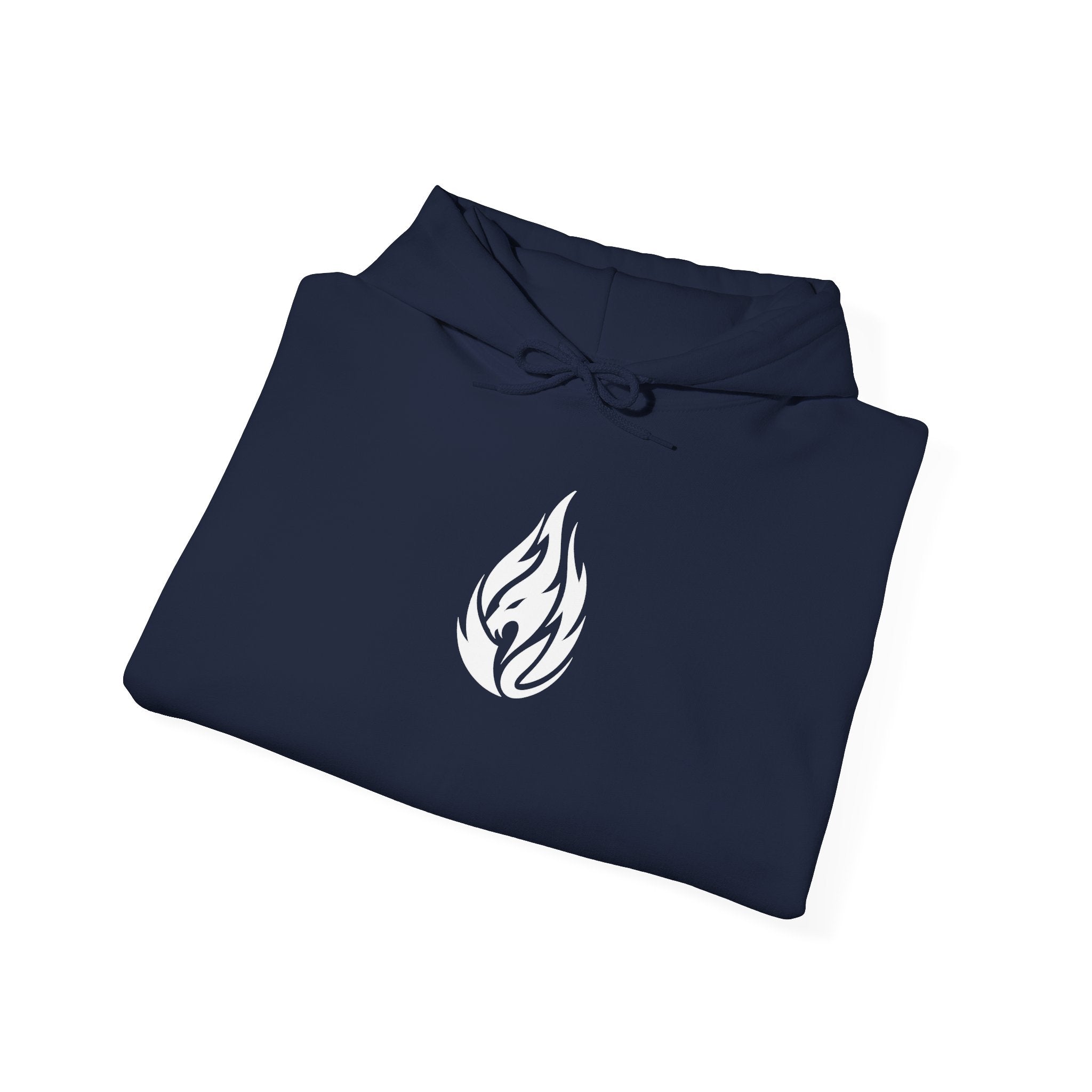 FERAL FLAME  Hoodie — Bold Flame Logo Pullover with Sleeve Text