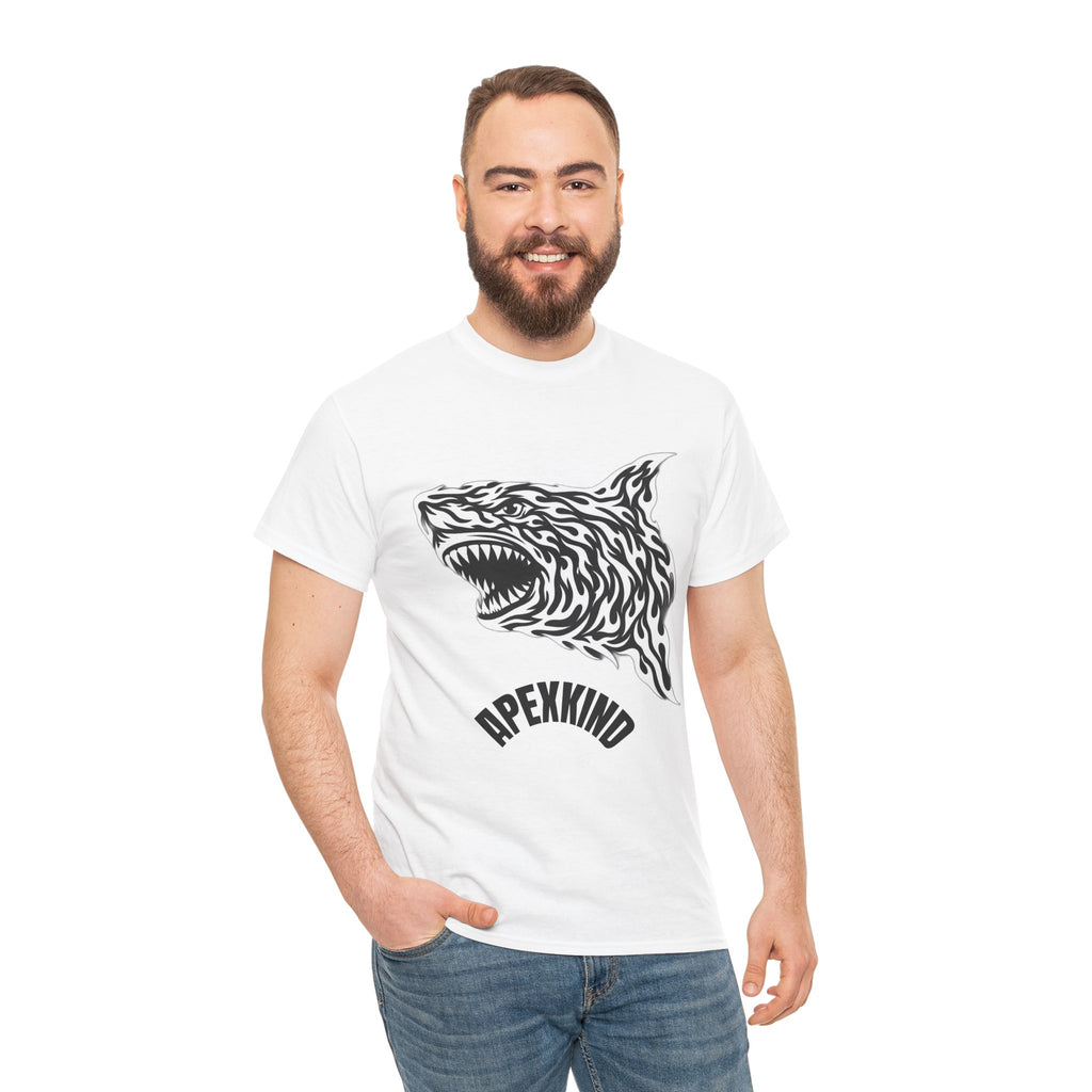 Tribal Flame Shark T-Shirt | Apex Predator Graphic Te