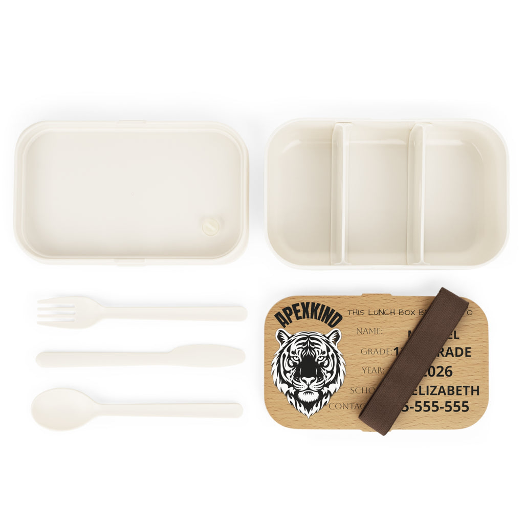 SIBERIAN TIGERHead Personalized Bento Lunch Box | Custom Name, Grade, School, Contact