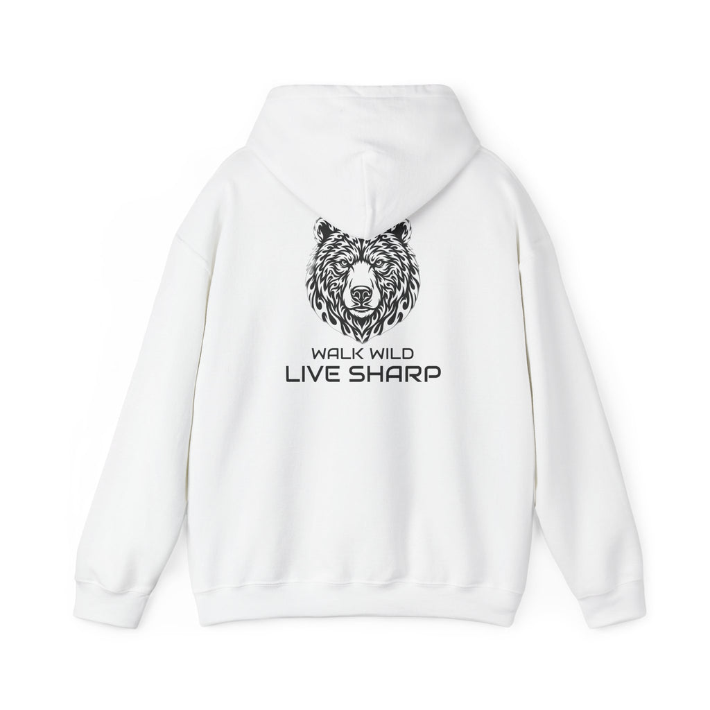 ApexKind Grizzly  Hoodie — "Walk Wild Live Sharp" Motivational Hoodie