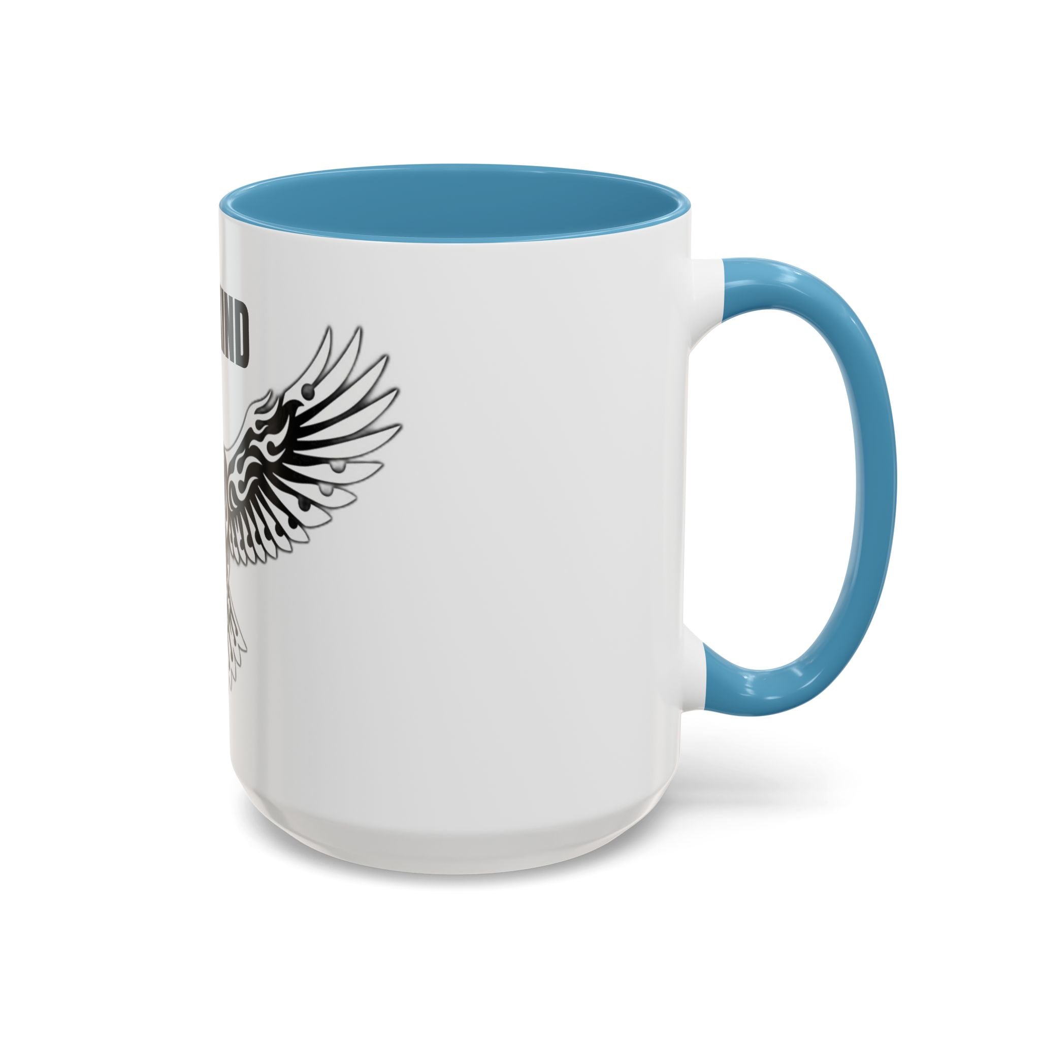 Tribal Eagle Accent Coffee Mug — Black Interior & Handle (11/15 oz)