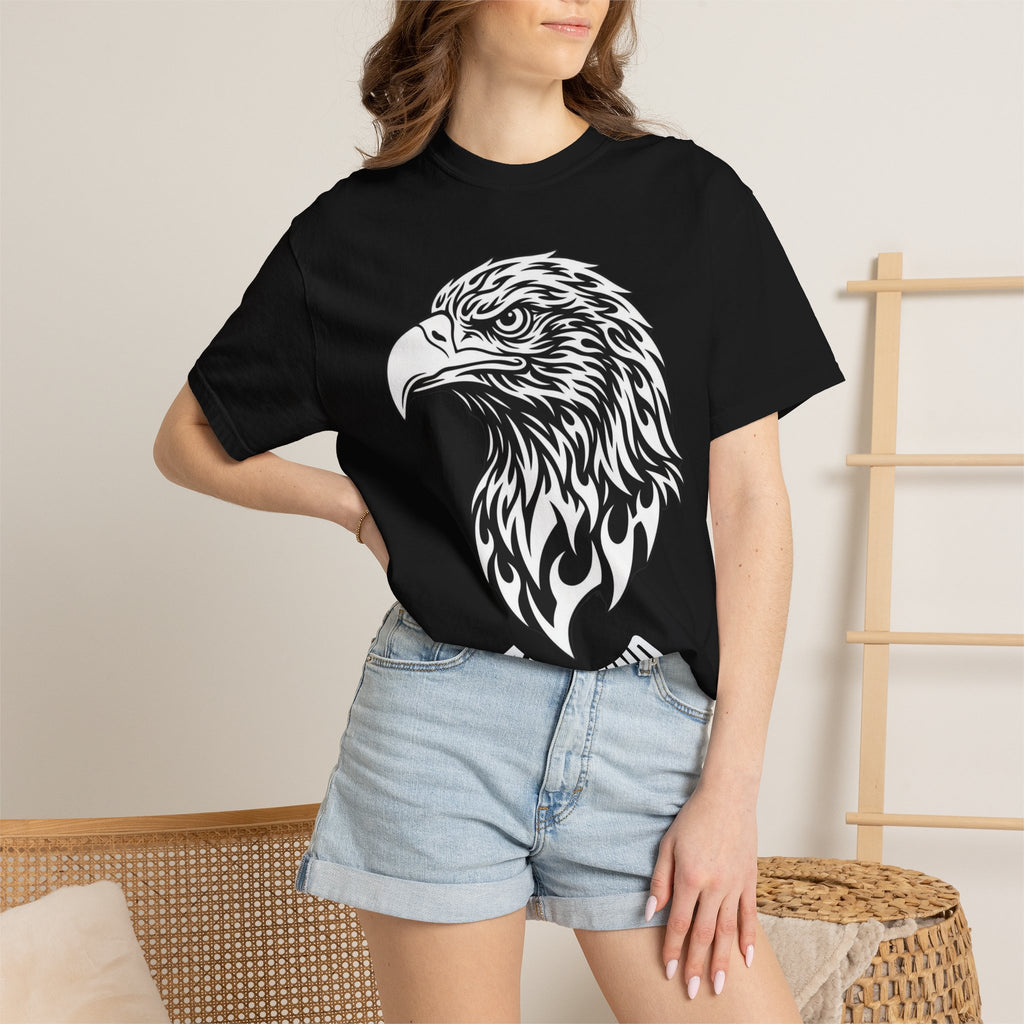 BLACK Eagle Head Graphic T-Shirt — APEKKIND Bold Americana Tee