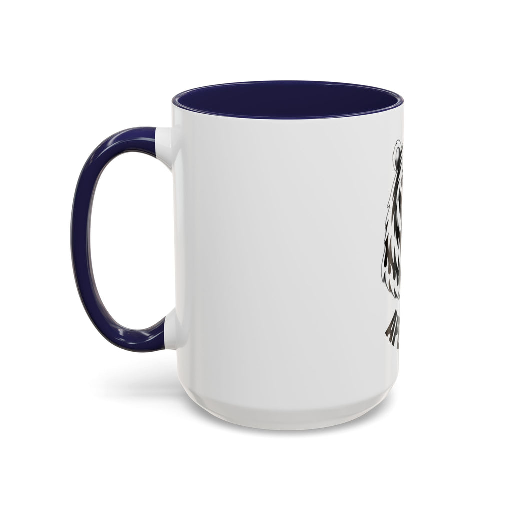 Bear Head Coffee Mug — Monochrome Tribal Bear Accent Mug