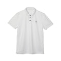 Classic White Polo Shirt with Minimal Embroidered Triangle Logo