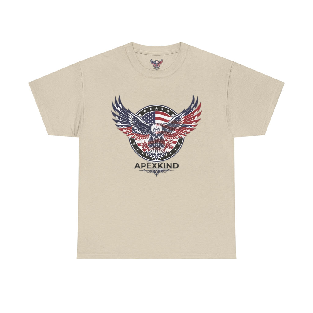 Patriotic Eagle Tee – 'ApexKind' American Flag Graphic Shirt