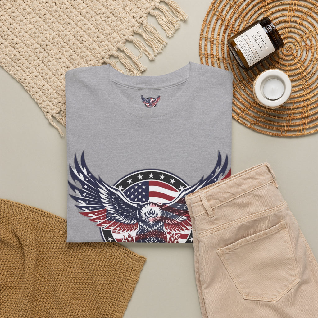 Patriotic Eagle Tee – 'ApexKind' American Flag Graphic Shirt