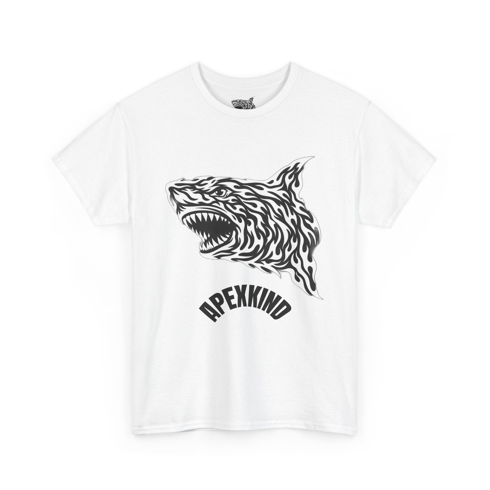 Tribal Flame Shark T-Shirt | Apex Predator Graphic Te