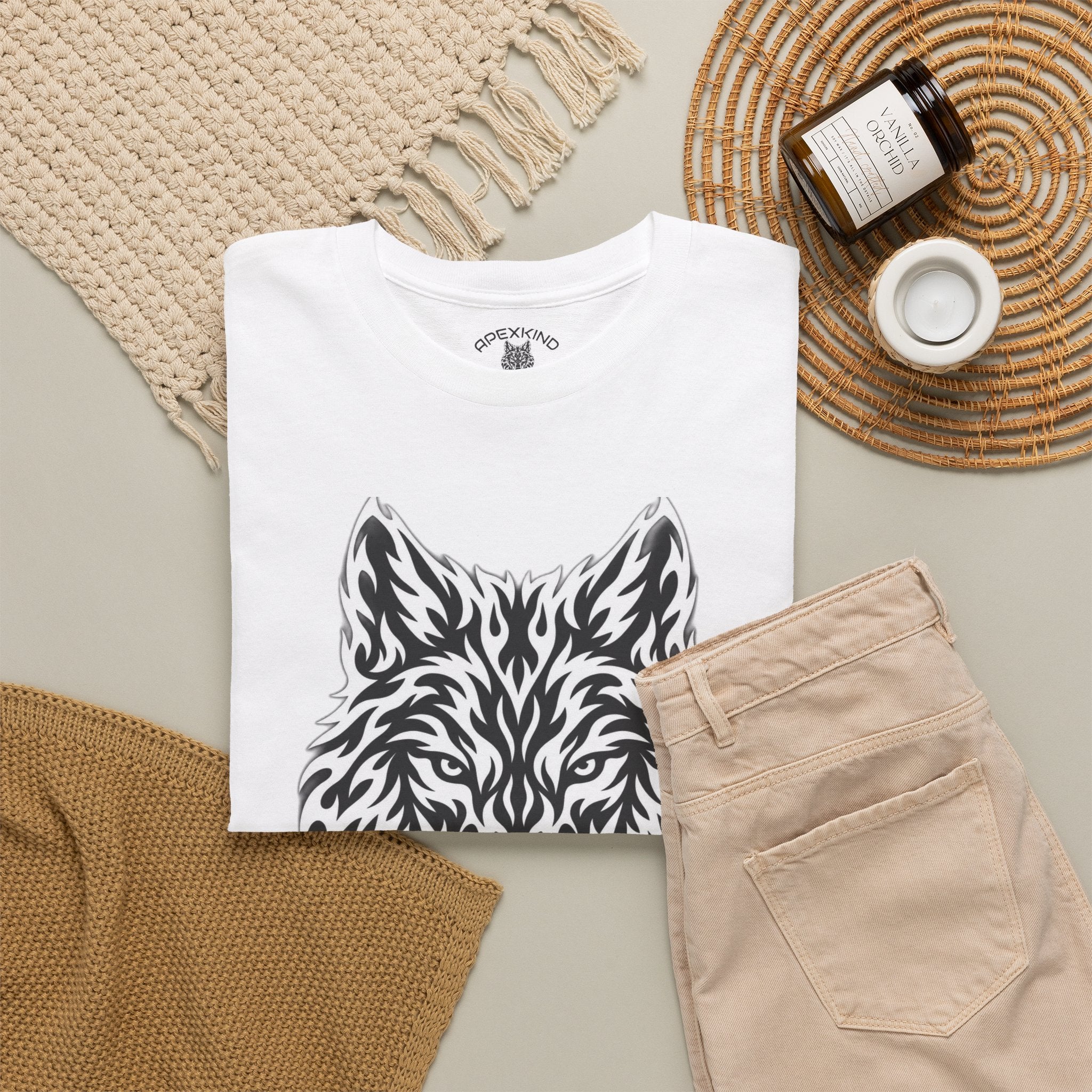 Wolf Logo Tee — APEXKIND 'Stay Apex, Stay Driven' Graphic T-Shirt