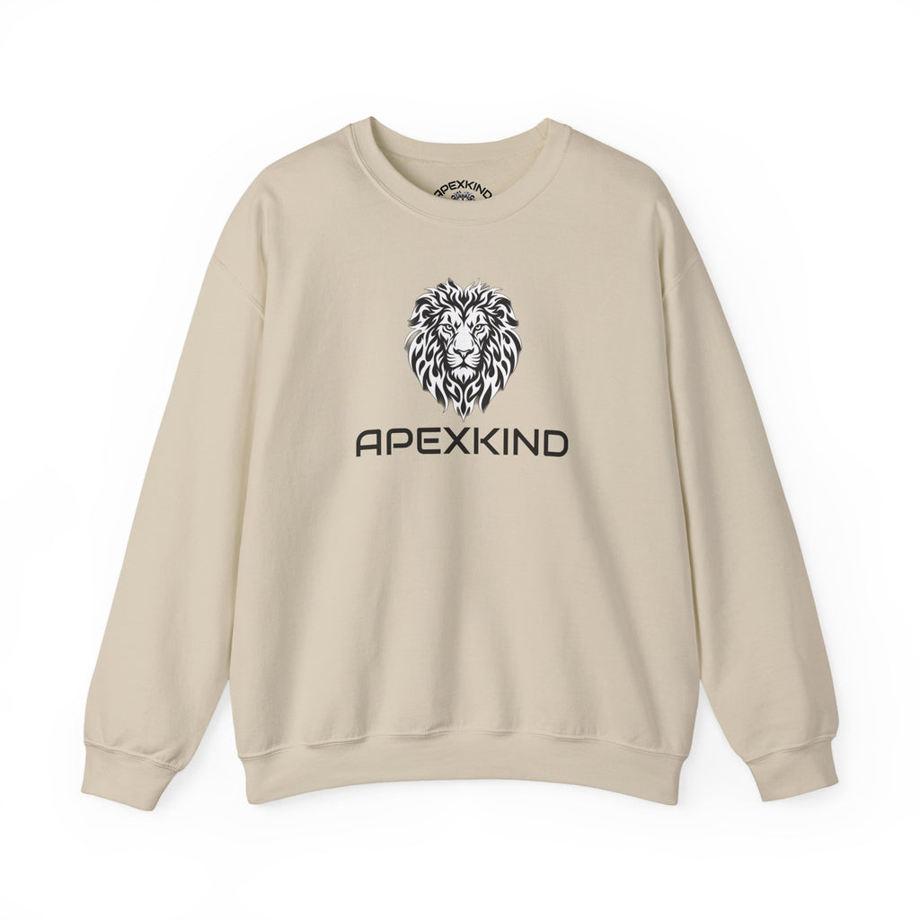 ApexKind Lion Crewneck Sweatshirt — 'Walk Wild, Live Sharp' Graphic