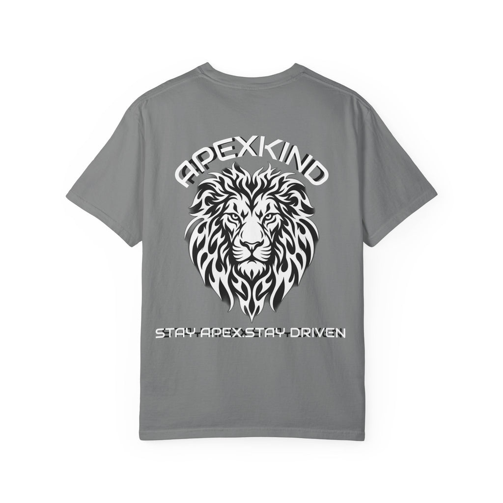 ApexKind Lion Graphic T-Shirt — “Stay Apex, Stay Driven” Motivational Tee