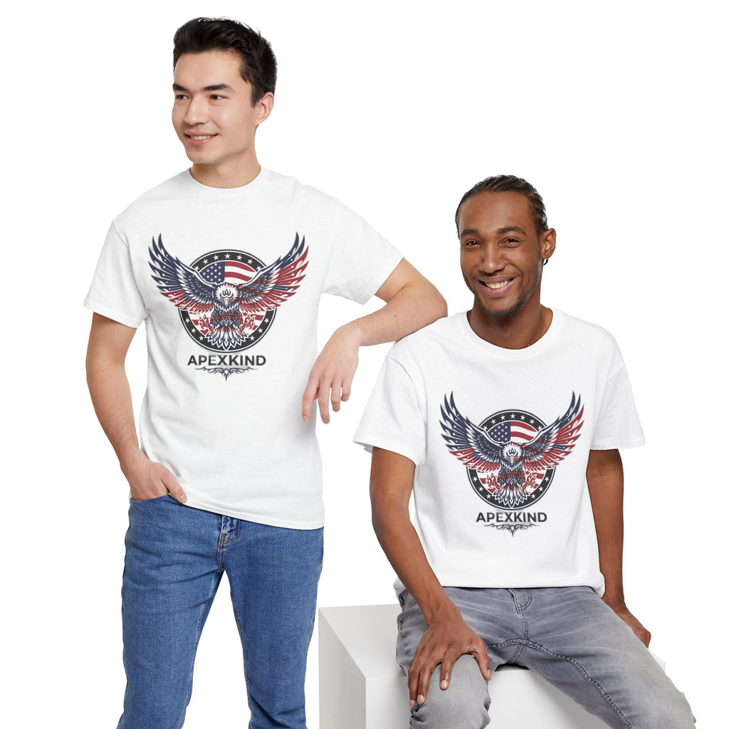 Patriotic Eagle Tee – 'ApexKind' American Flag Graphic Shirt