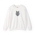 Wolf Head Crewneck Sweatshirt — Tribal Wolf Graphic Pullover