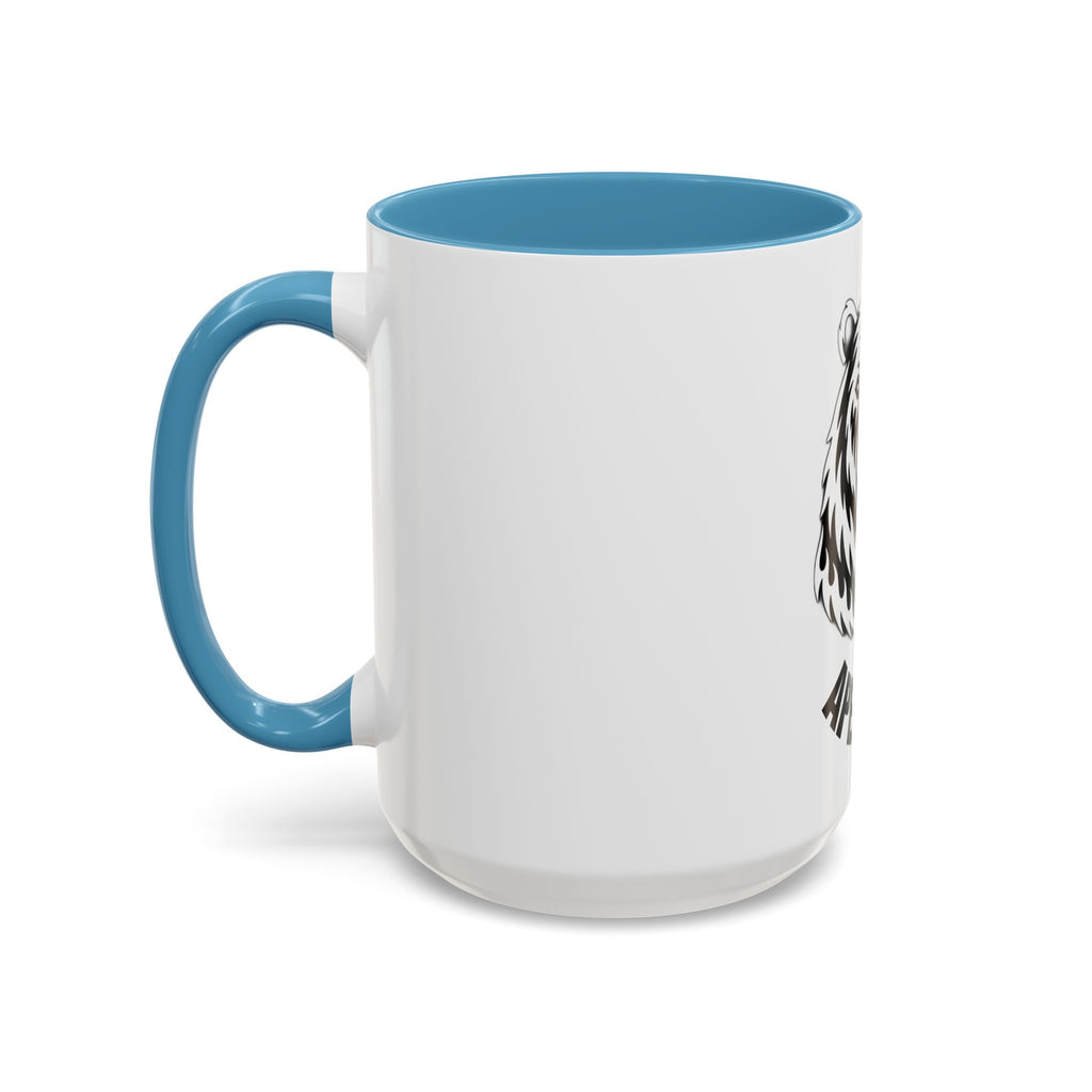 Bear Head Coffee Mug — Monochrome Tribal Bear Accent Mug