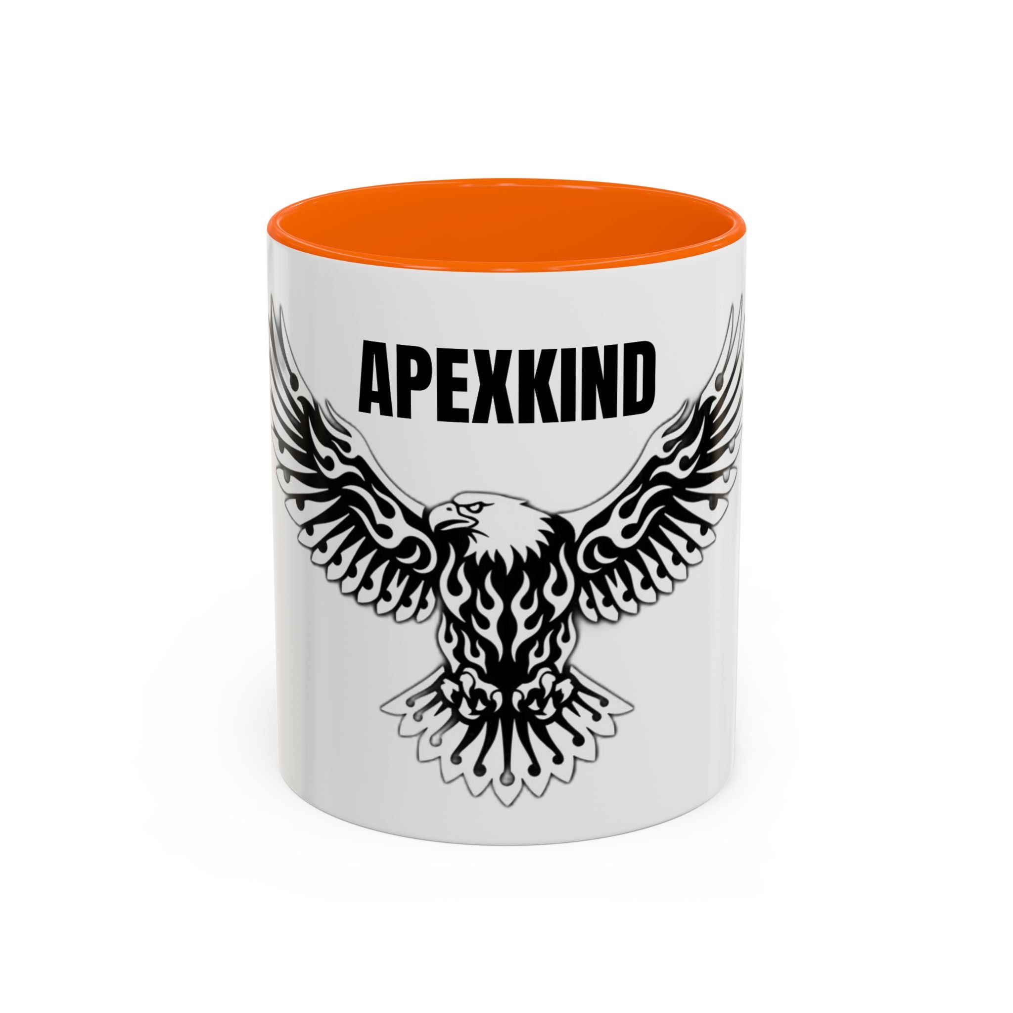 Tribal Eagle Accent Coffee Mug — Black Interior & Handle (11/15 oz)