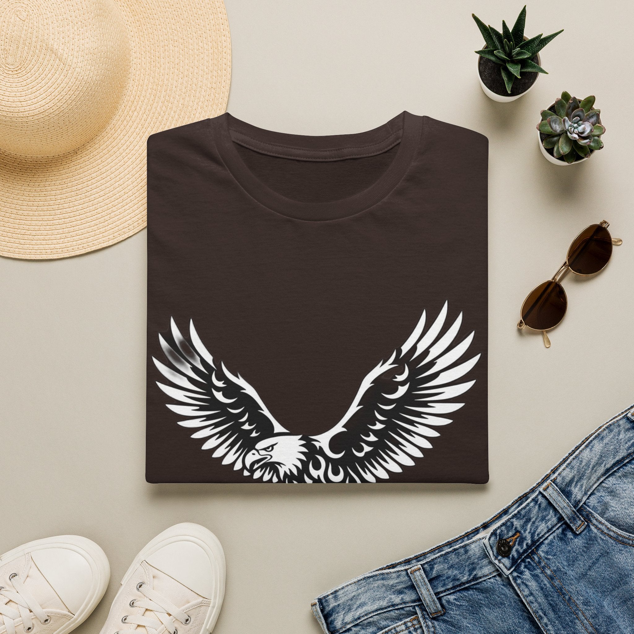 Flying Eagle Graphic T-Shirt | Soaring Eagle Wings Shirt