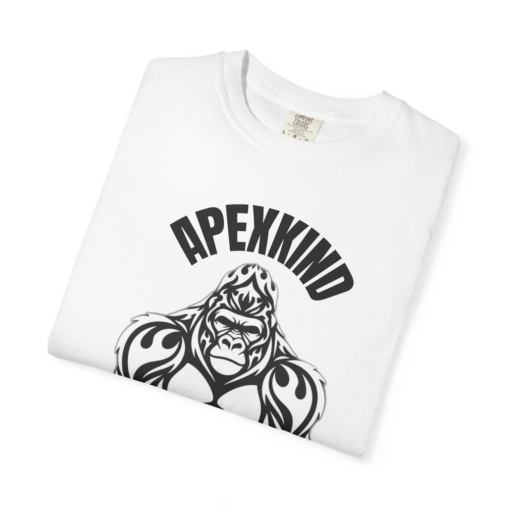 Tribal Flame Silverback Gorilla T-Shirt - Tribal Gorilla Illustration T-shirt | Bold Black Ape Design