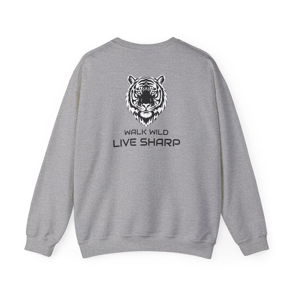 Tiger Logo Crewneck Sweatshirt — APEXKIND 'Walk Wild Live Sharp'