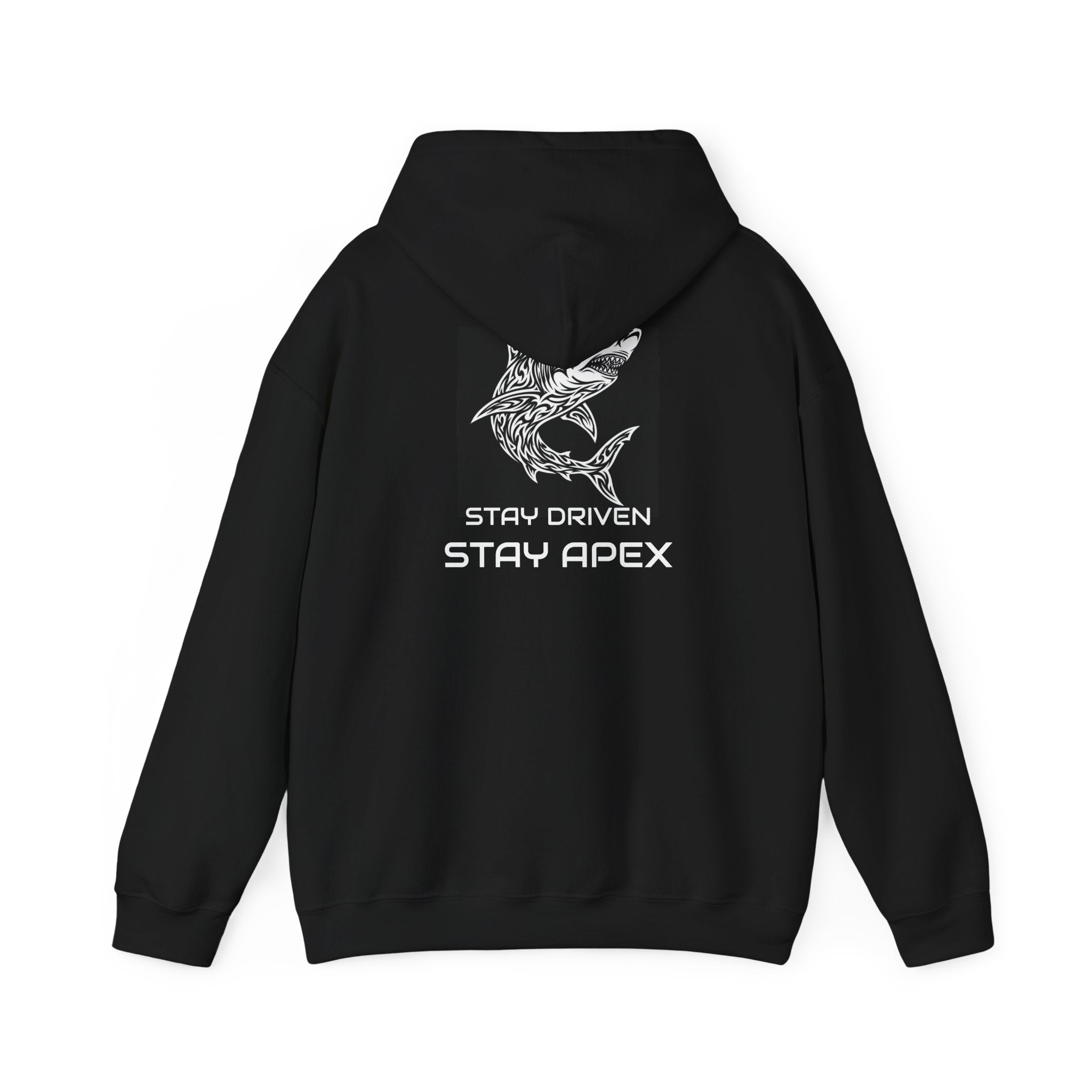 ApexKind Shark Hoodie — 'Stay Driven Stay Apex' Graphic Pullover