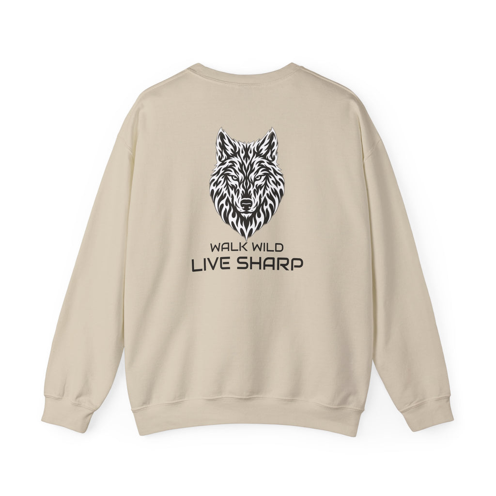 Lone Wolf Graphic Crewneck Sweatshirt — APEXKIND "Walk Wild, Live Sharp"