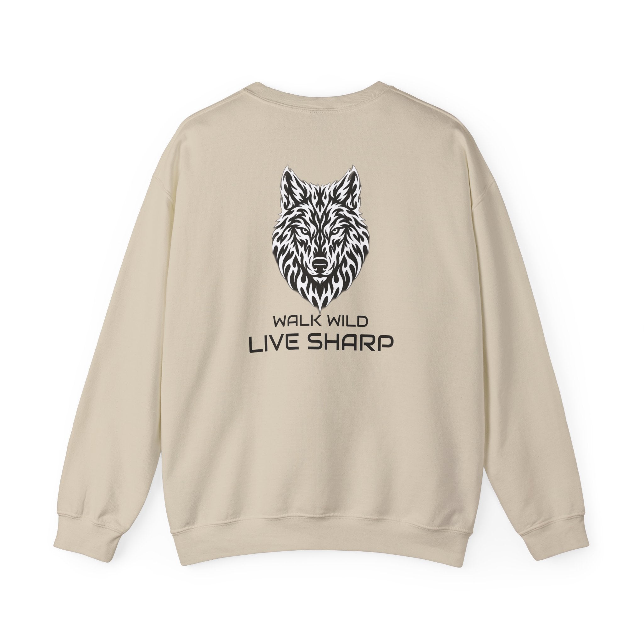 Lone Wolf Graphic Crewneck Sweatshirt — APEXKIND "Walk Wild, Live Sharp"