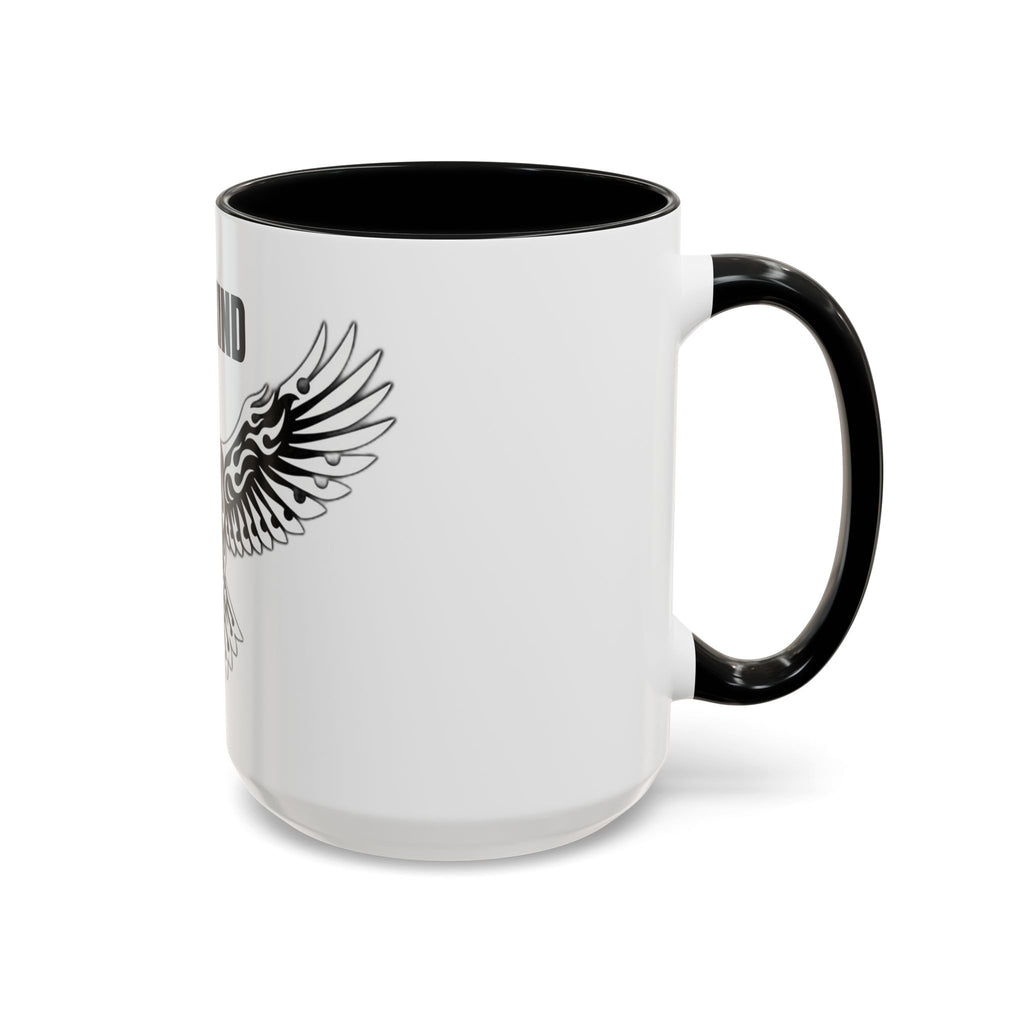 Tribal Eagle Accent Coffee Mug — Black Interior & Handle (11/15 oz)
