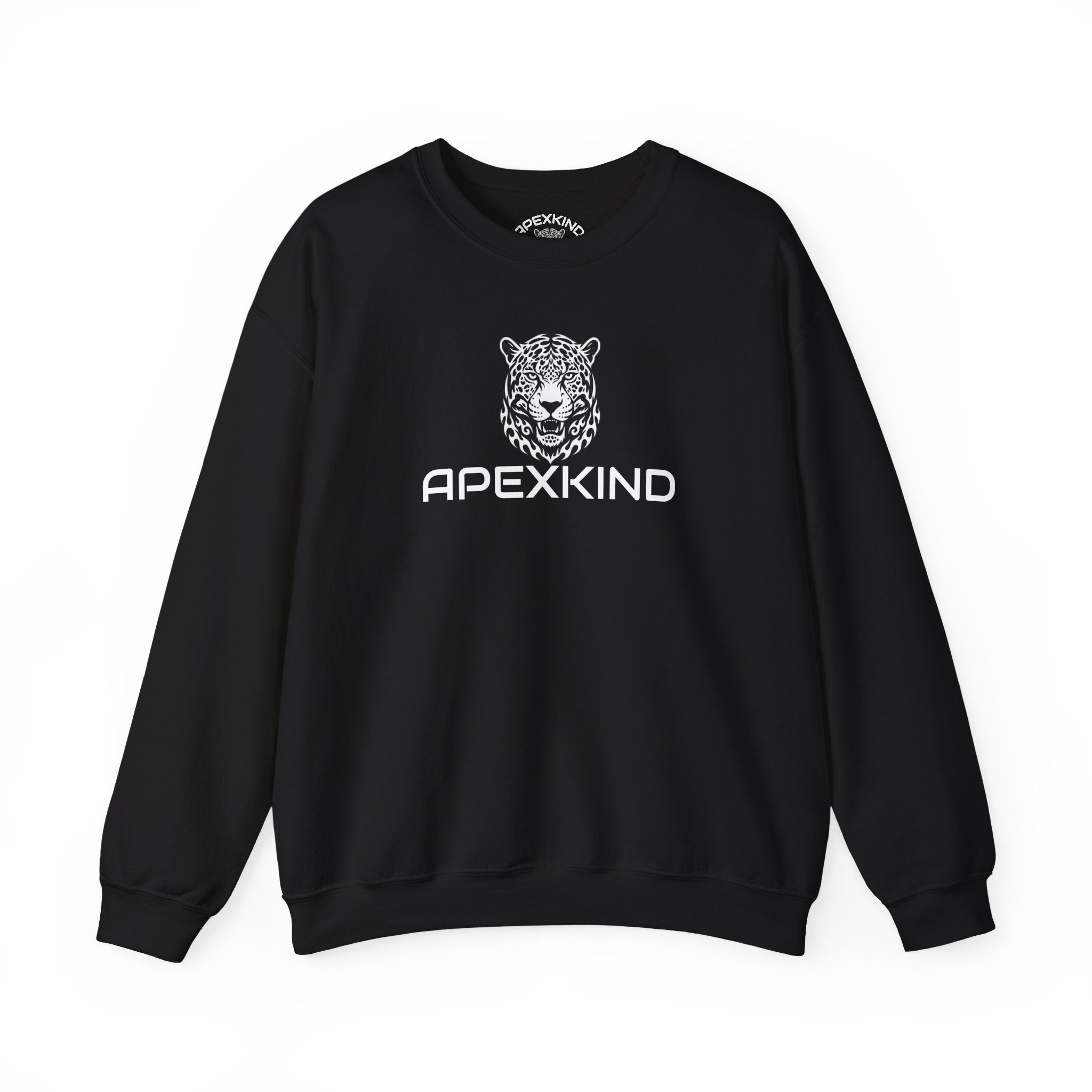 ApexKind Leopard Crewneck Sweatshirt — "Walk Wild, Live Sharp" Graphic
