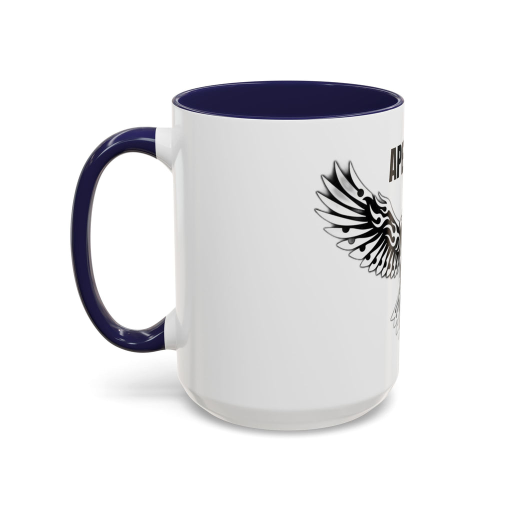Tribal Eagle Accent Coffee Mug — Black Interior & Handle (11/15 oz)