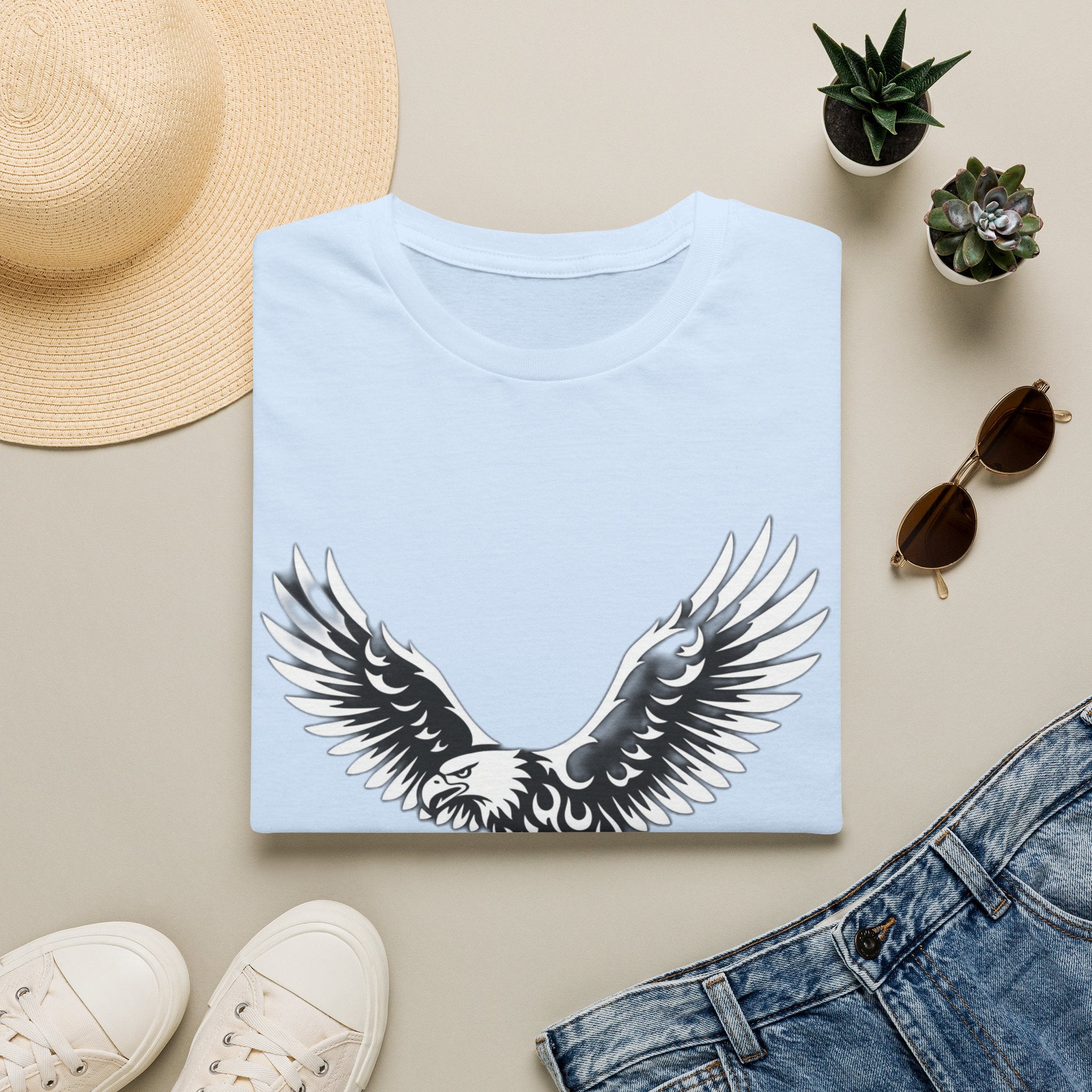Flying Eagle Graphic T-Shirt | Soaring Eagle Wings Shirt