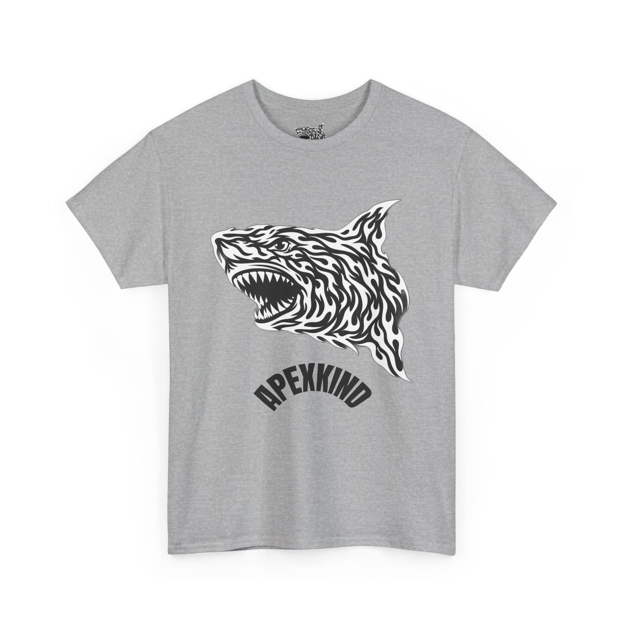 Tribal Flame Shark T-Shirt | Apex Predator Graphic Te