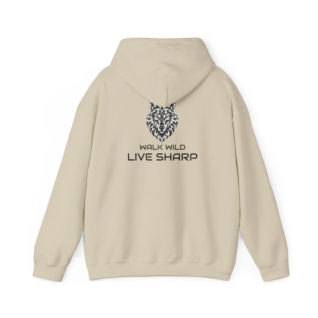 ApexKind Wolf Hoodie — Walk WIld 'Live SHarp' Motivational Pullover