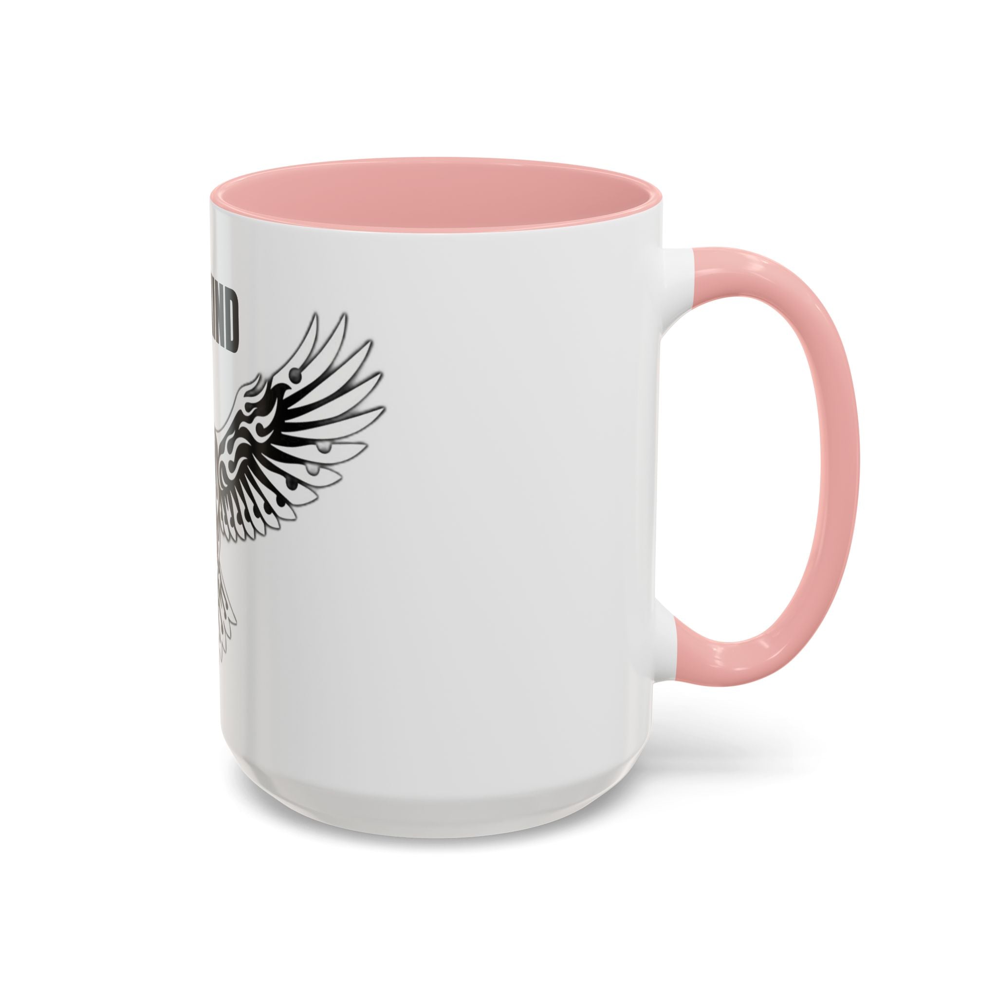 Tribal Eagle Accent Coffee Mug — Black Interior & Handle (11/15 oz)