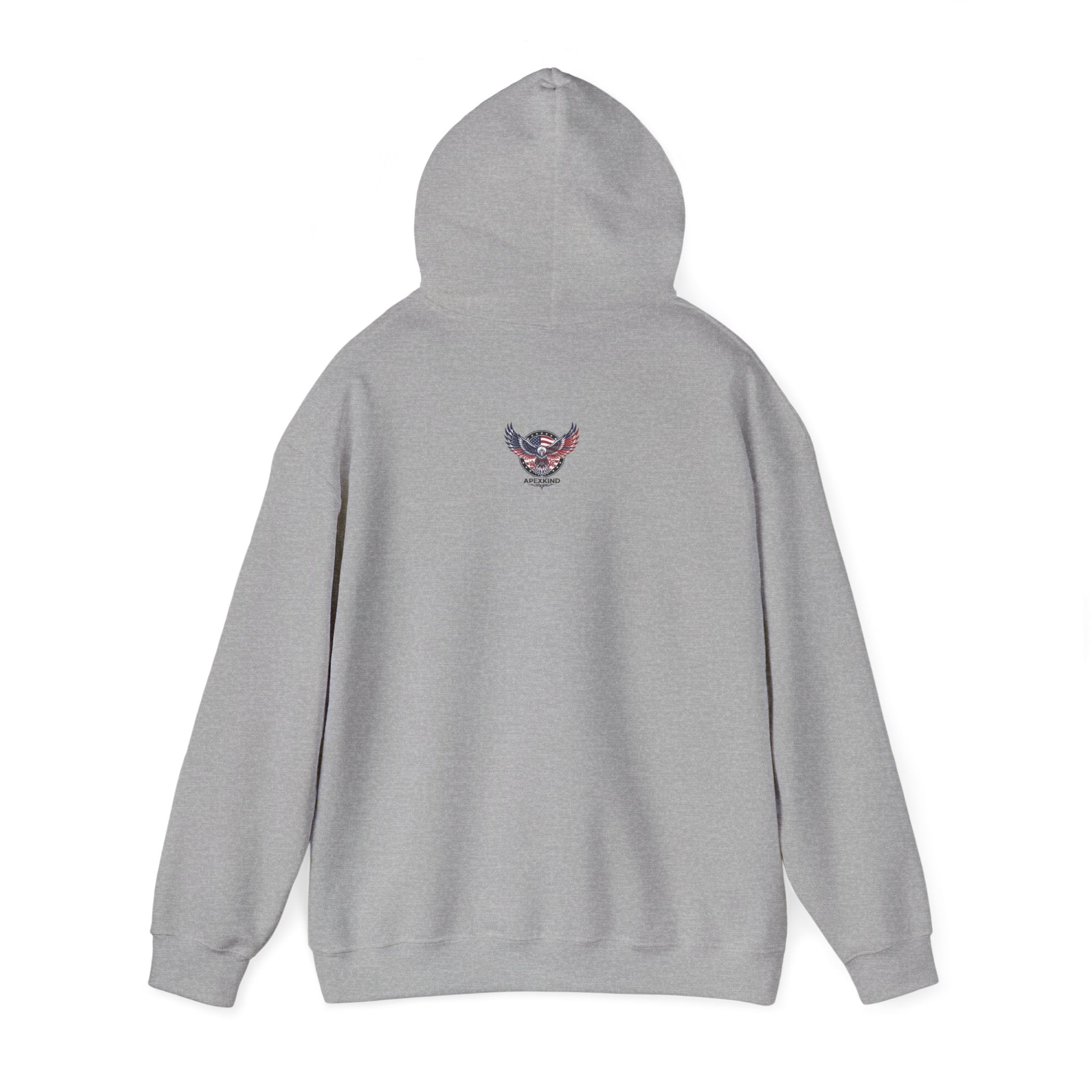 Patriotic Eagle Hoodie — American Flag Wings "APEXKIND" Design