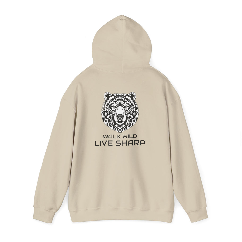 ApexKind Grizzly  Hoodie — "Walk Wild Live Sharp" Motivational Hoodie