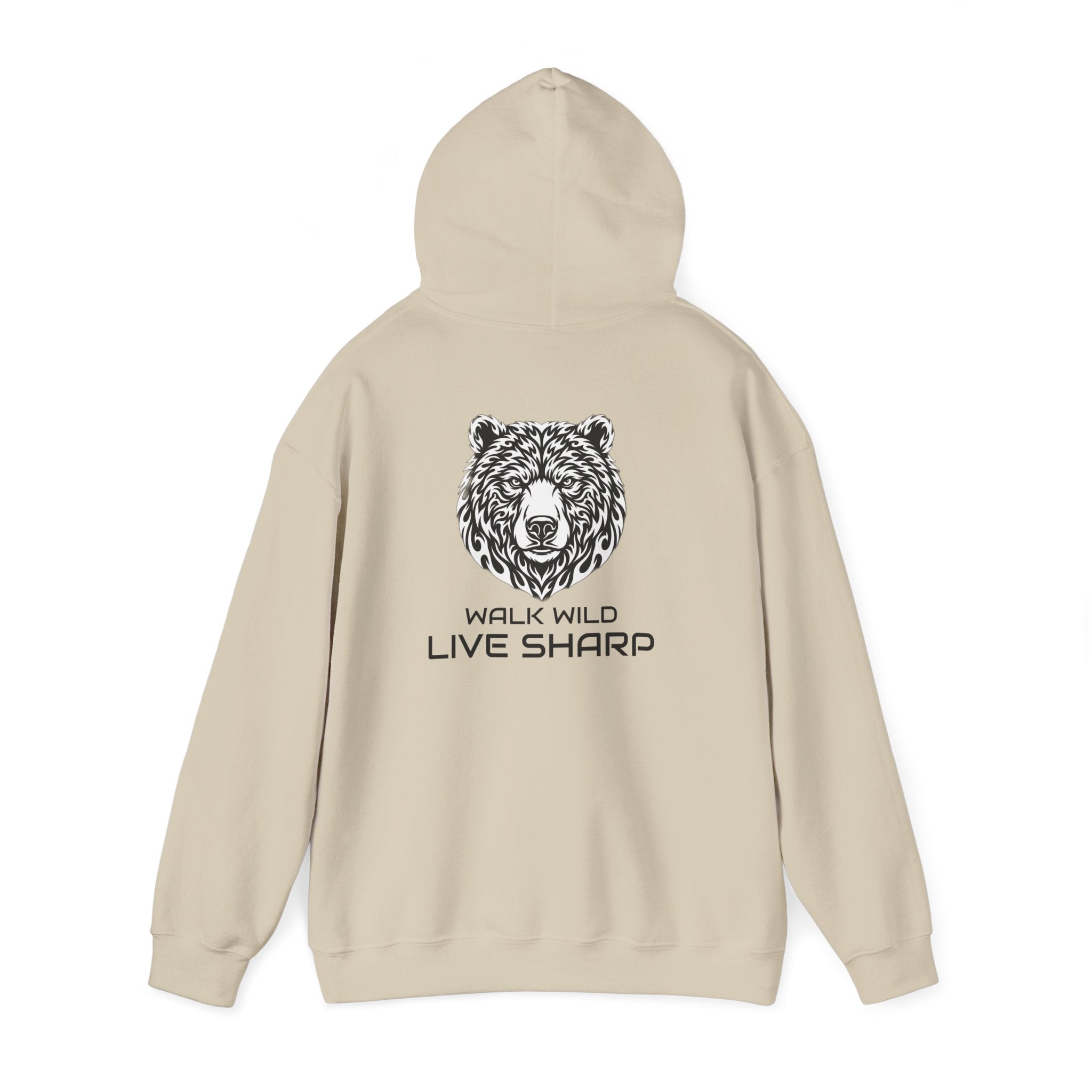 ApexKind Grizzly  Hoodie — "Walk Wild Live Sharp" Motivational Hoodie