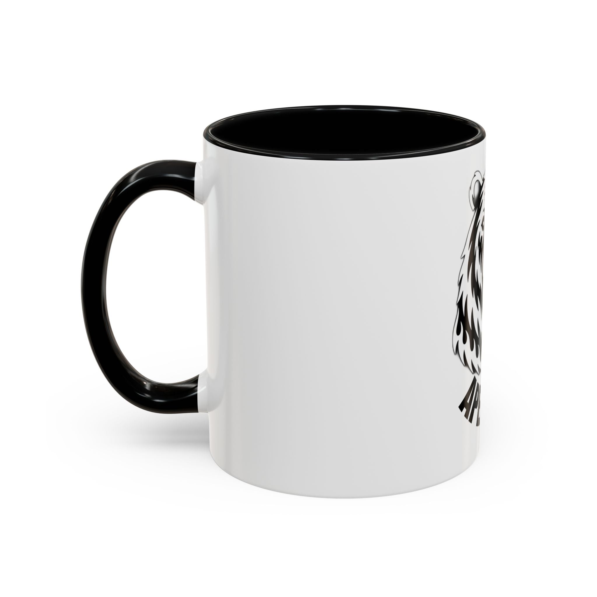 Bear Head Coffee Mug — Monochrome Tribal Bear Accent Mug