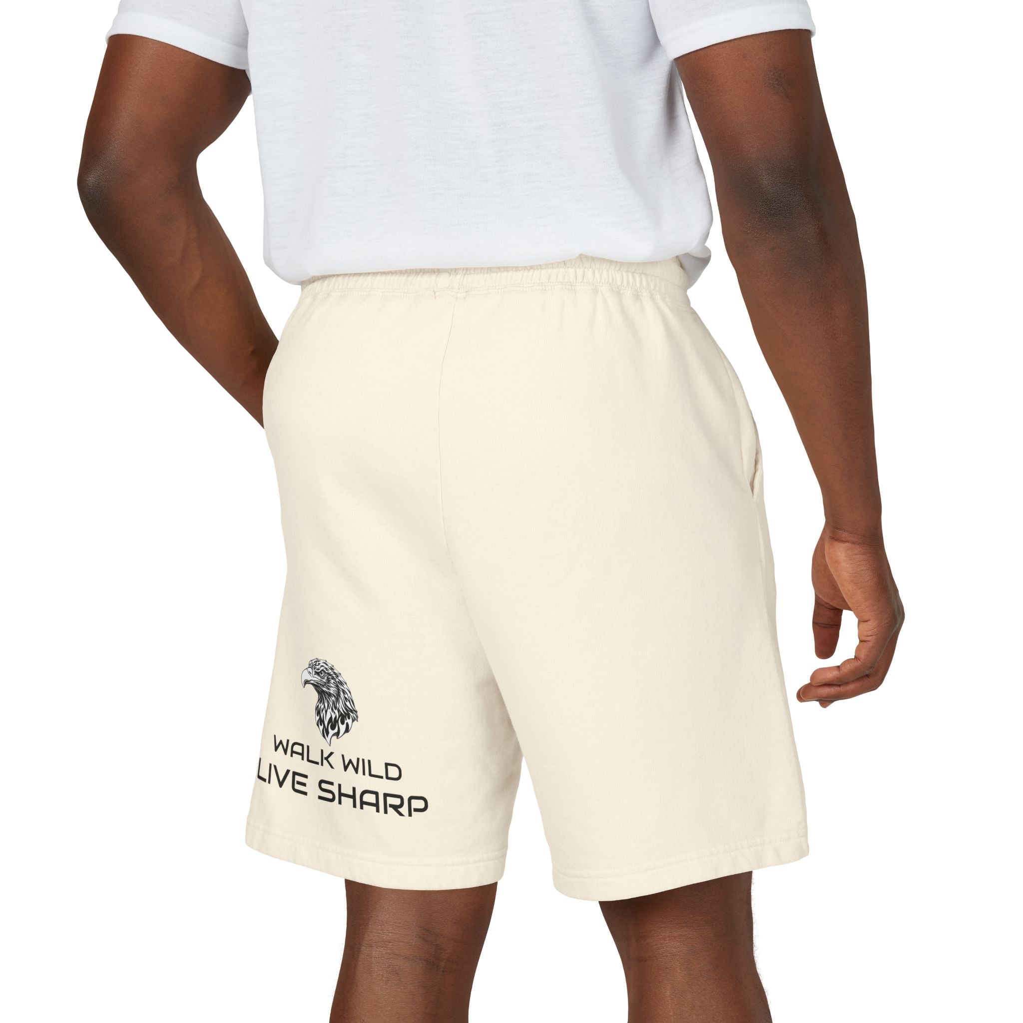 ApexKind 'Walk Wild Live Sharp' Lightweight Fleece Sweat Shorts