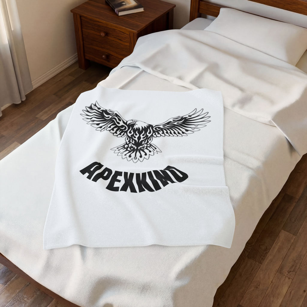 Eagle Graphic Plush Blanket — APEXXKIND Velveteen Throw