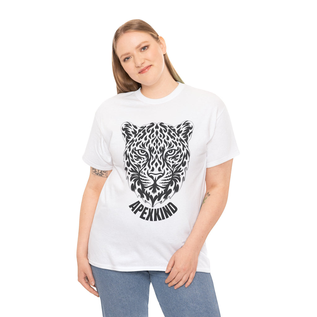 JAGUAR Head Graphic Tee — 'APEXKIND' Tribal Animal T-Shirt