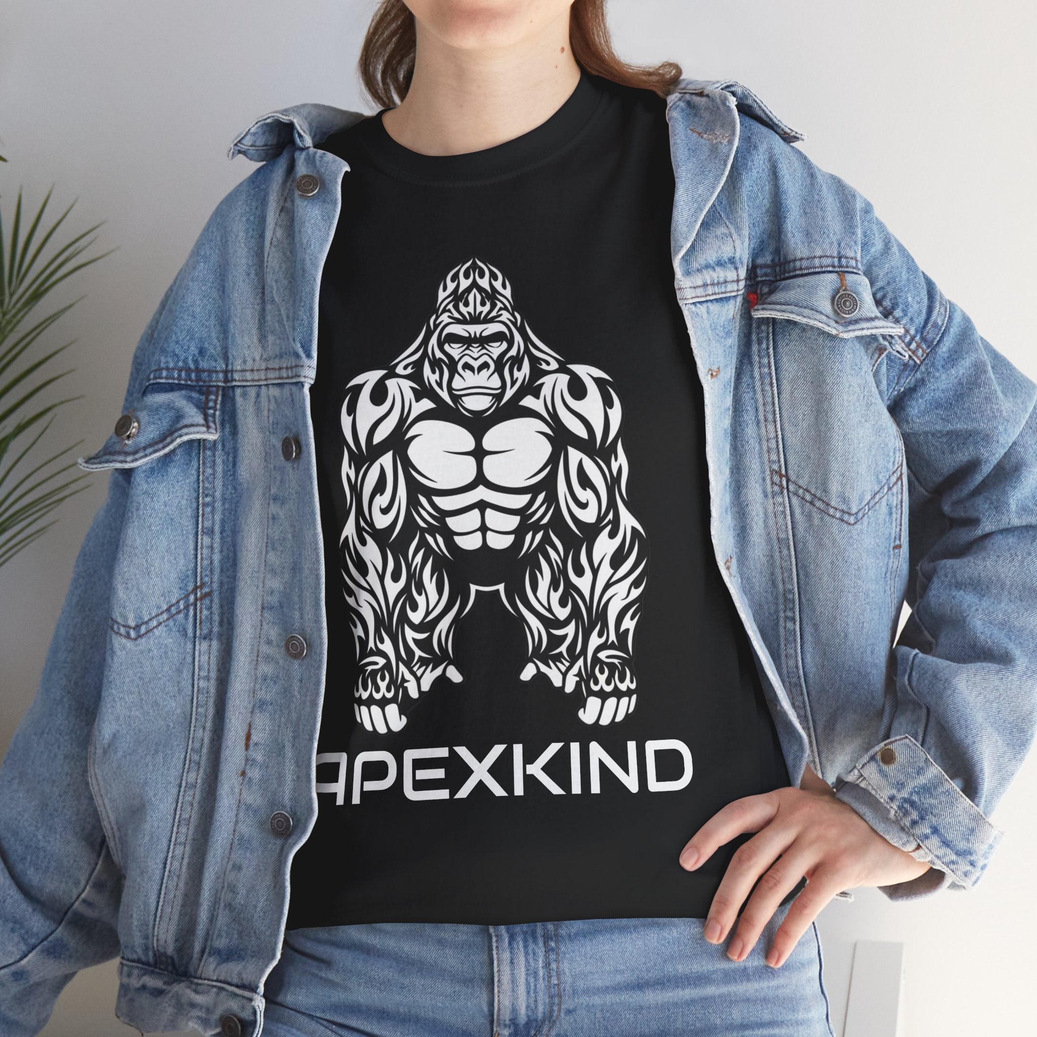 ApexKind Gorilla Tee — 'ApexKind ALPHA MALE 'WALK WILD LIVE SHARP'